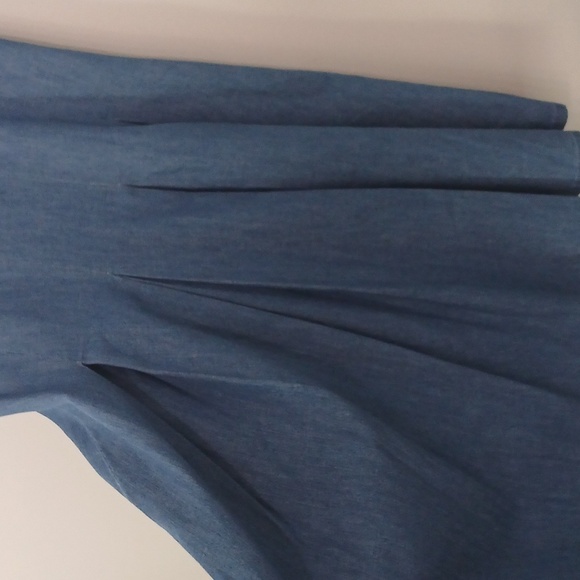 Plated Denim Blue Midi Dress,J.CREW,  Size 2, pre-loved excellent conditions - Picture 7 of 16